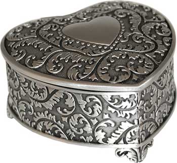 3" Heart pewter