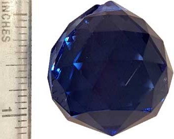 30 mm Blue faceted crystal ball