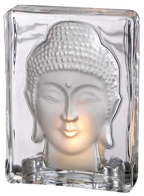 Buddha tealight holder 5 3/8" - Click Image to Close