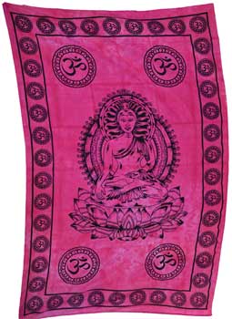 Lotus Om Buddha 72" x 108" tapestry