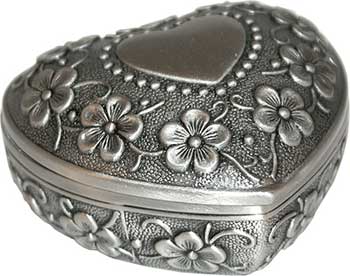 2" Heart pewter