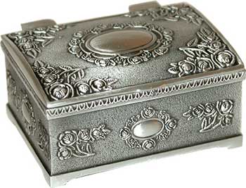 1 3/4" x 2 1/2" Rectangular pewter