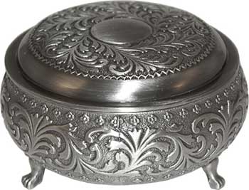 3" Round pewter