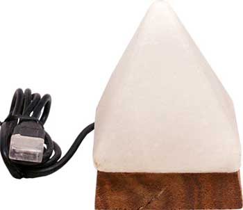 4" USB Pyramid salt lamp - Click Image to Close